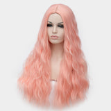 Baby pink long curly wig without fringe by Shiny Way Wigs Sydney NSW