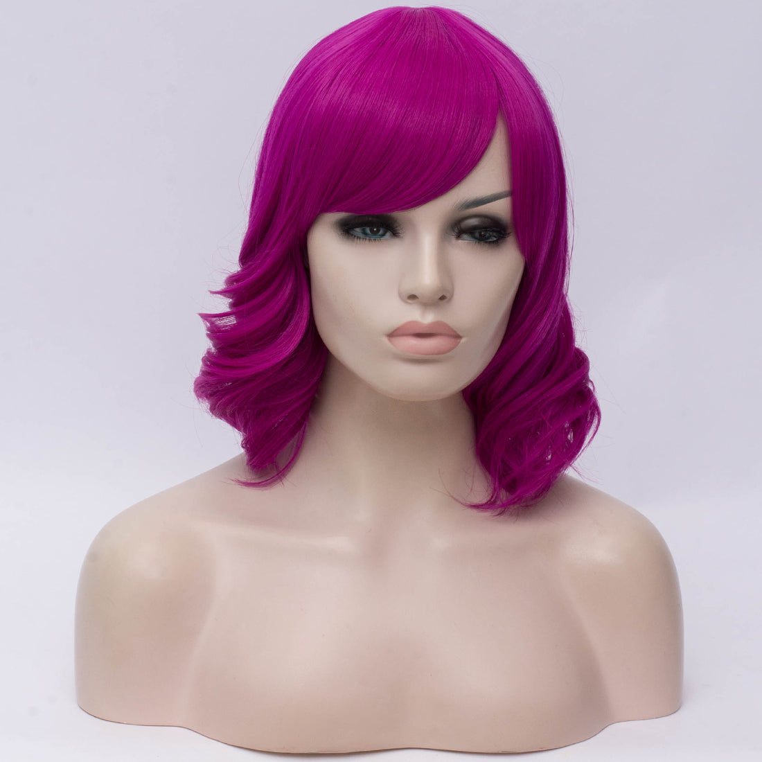 Dark purple short wavy costume party wig by Shiny Way Wigs Adelaide SA