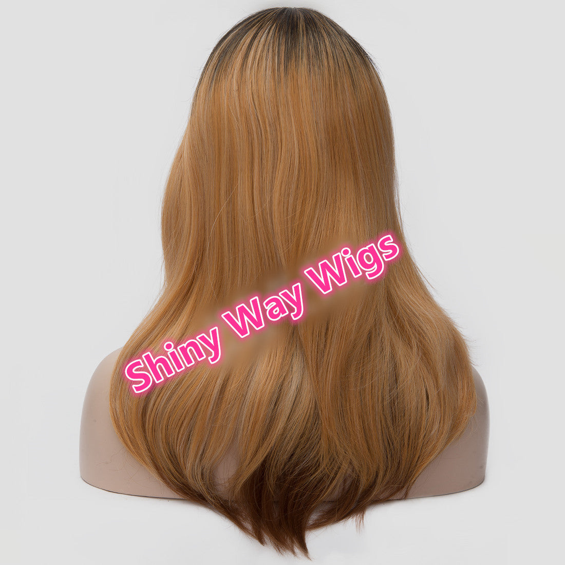 Dark roots long wavy fashion wig by Shiny Way Wigs Perth WA