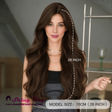 Long brown synthetic lace wig Australia