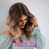 Natural Dark Blonde Long Curly Lace Front Wig - Shiny Way Wigs Sydney