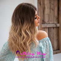 Natural Dark Blonde Long Curly Lace Front Wig - Shiny Way Wigs Sydney