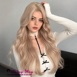 Wheat blonde 28 inch glueless lace wig SWL 428