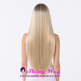 Ready to wear premium blonde lace front wig by Shiny Way Wigs
