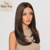 Dark brown medium length 13x6 lace front wig Australia