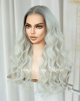 Platinum Icy Blonde Natural Curly Virgin Human Hair Lace Wig - Shiny Way Wigs Sydney