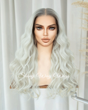 Platinum Icy Blonde Natural Curly Virgin Human Hair Lace Wig - Shiny Way Wigs Sydney