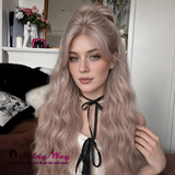 Dusty rose blonde 26 inch glueless lace wig SWL 424