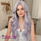 Lilac purple 26 inch glueless lace wig SWL 413