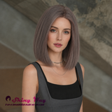 Mauve ash brown 13 inch bob glueless lace wig SWL 421