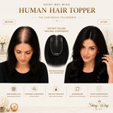 Natural Black Hair Topper before and after