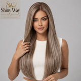Premium ash beige blonde 26 inch 13x6 glueless lace front wig SW 126