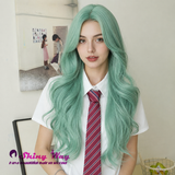 Faded sage green 24 inch glueless lace  wig SWL 405