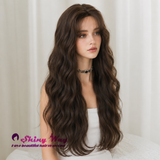 Warm Brown Mermaid Curly 28 Inch Glueless Small Lace Wig