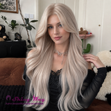 Balayage blonde 27 inch glueless lace wig SWL 416 