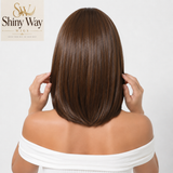 Natural brown short 13x6 lace front wig Australia