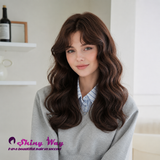 Medium length brown synthetic lace wig Australia