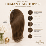 Light Brown Hair Topper side view