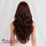 Burgundy Red 28 Inch Glueless Small Lace Wig | SWL 402