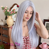 Soft lavender purple fashion wig by Shiny Way Wigs
