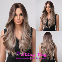 Ash Blonde Long Wavy Lace Front Wig - Shiny Way Wigs Brisbane QLD