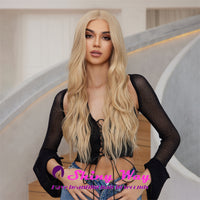 Honey Blonde Long Wavy Lace Front Wig - Shiny Way Wigs Melbourne VIC