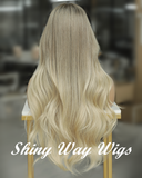Celebrity Natural Blonde Wavy Human Hair Lace Wig (Code: HH1360)