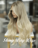 Celebrity Natural Blonde Wavy Human Hair Lace Wig (Code: HH1360)