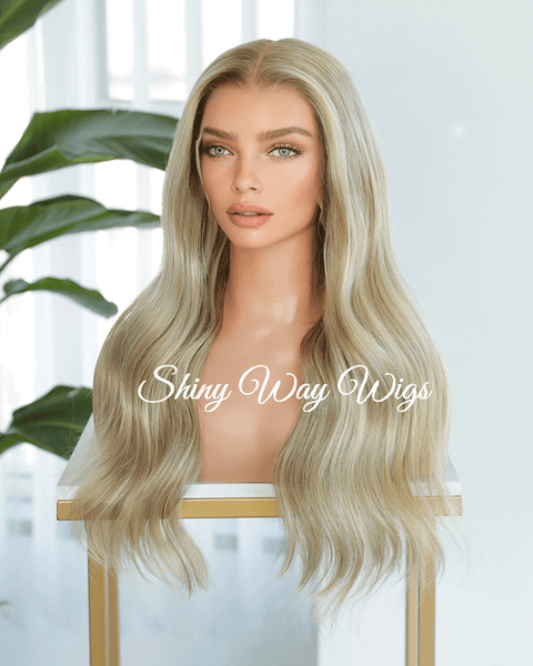 Light blonde human hair wig hotsell