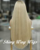 Celebrity Light Blonde Straight Human Hair Lace Wig (Code: HH1369)