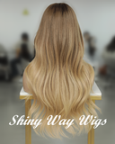 Celebrity Balayage Natural Wavy Human Hair Lace Wig (Code: HH1330)