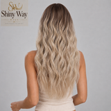 Ash Blonde 22 Inch Curly 13x6 Glueless Lace Front Wig | SW 127