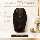 Dark Brown Human Hair Topper main product image