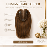 Light Brown Human Hair Topper main product image