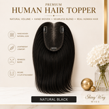 Natural Black Human Hair Topper main product image