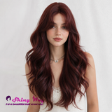 Burgundy Red 28 Inch Glueless Small Lace Wig | SWL 402