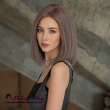 Ready to wear ash brown bob wig by Shiny Way Wigs