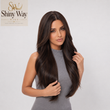 Glueless 13x6 lace front wig in dark brown colour