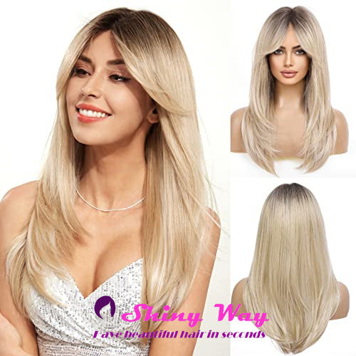 Honey Blonde Long Straight Lace Front Wig - Shiny Way Wigs Adelaide SA