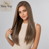 Ash brown straight 13x6 lace front wig Australia