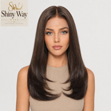 Premium dark brown 18 inch 13x6 glueless lace front wig SW 120