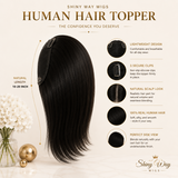 Natural Black Hair Topper side view