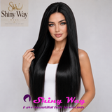 Natural black long 13x6 lace front wig Australia