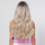Ready to wear premium highlighted blonde lace front wig by Shiny Way Wigs