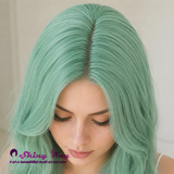 Heat resistant sage green synthetic wig SWL 405