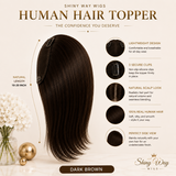 Dark Brown Hair Topper side view