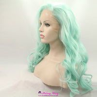 Natural mint color long wavy Lace Front Wig - Shiny Way Wigs Brisbane 