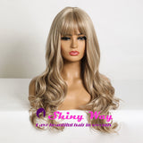 Super natural light ash brown long curly wig by Shiny Way Wigs Perth