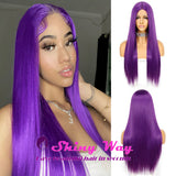 New Bright Purple Long Straight Lace Wig - Shiny Way Wigs Sydney NSW