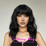Best selling natural black medium wavy wig by Shiny Way Wigs Perth WA